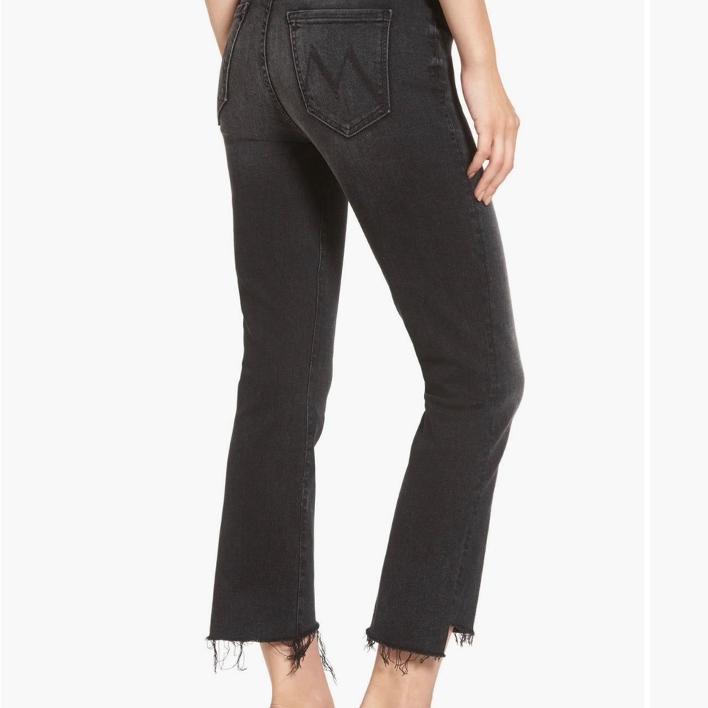 Mother The Insider High Waist Step Hem Crop Bootcut Jeans - Nighthawk Color - Picture 2 of 9
